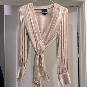 Alex Marie Champagne Wrap Blouse